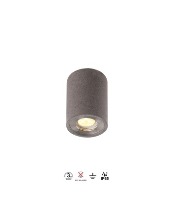 LEVI * FOCO TECHO EXTERIOR R GRIS OSCURO IP65 1L*GU10